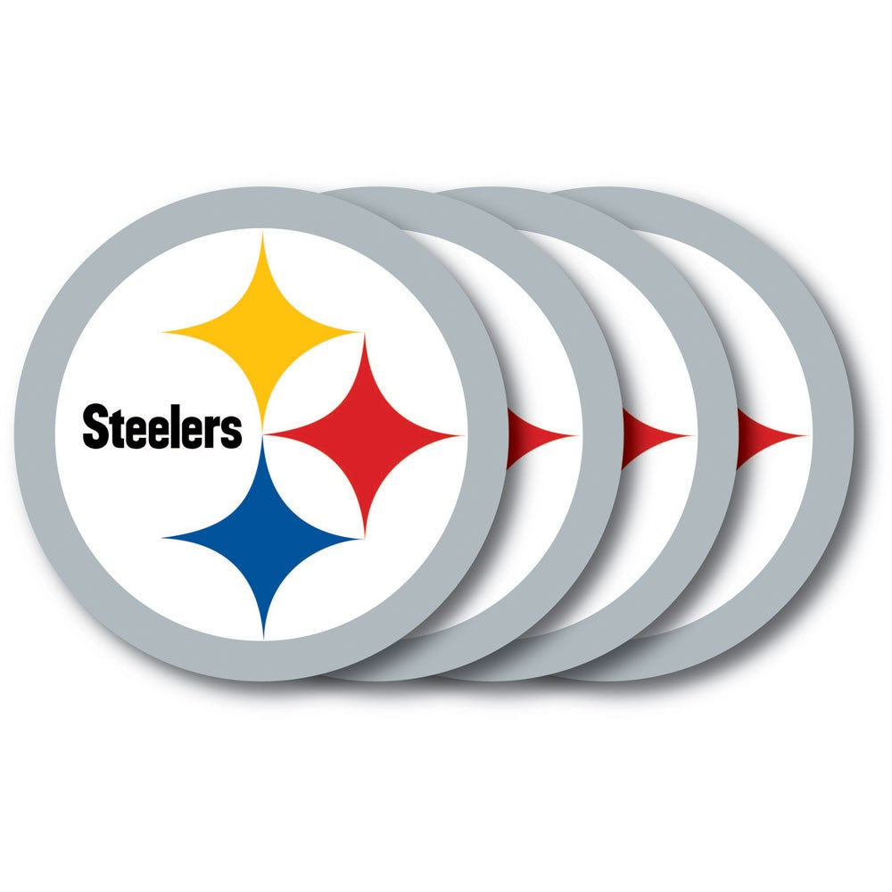 Pittsburgh Steelers 4 Pack Vinyl Coasters