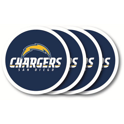 San Diego Chargers 4 Pack Vinyl Coasters