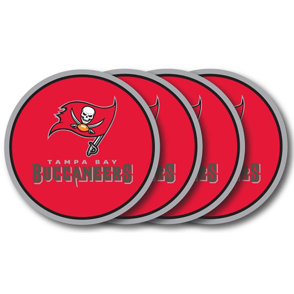 Tampa Bay Buccaneers 4 Pack Vinyl Coasters