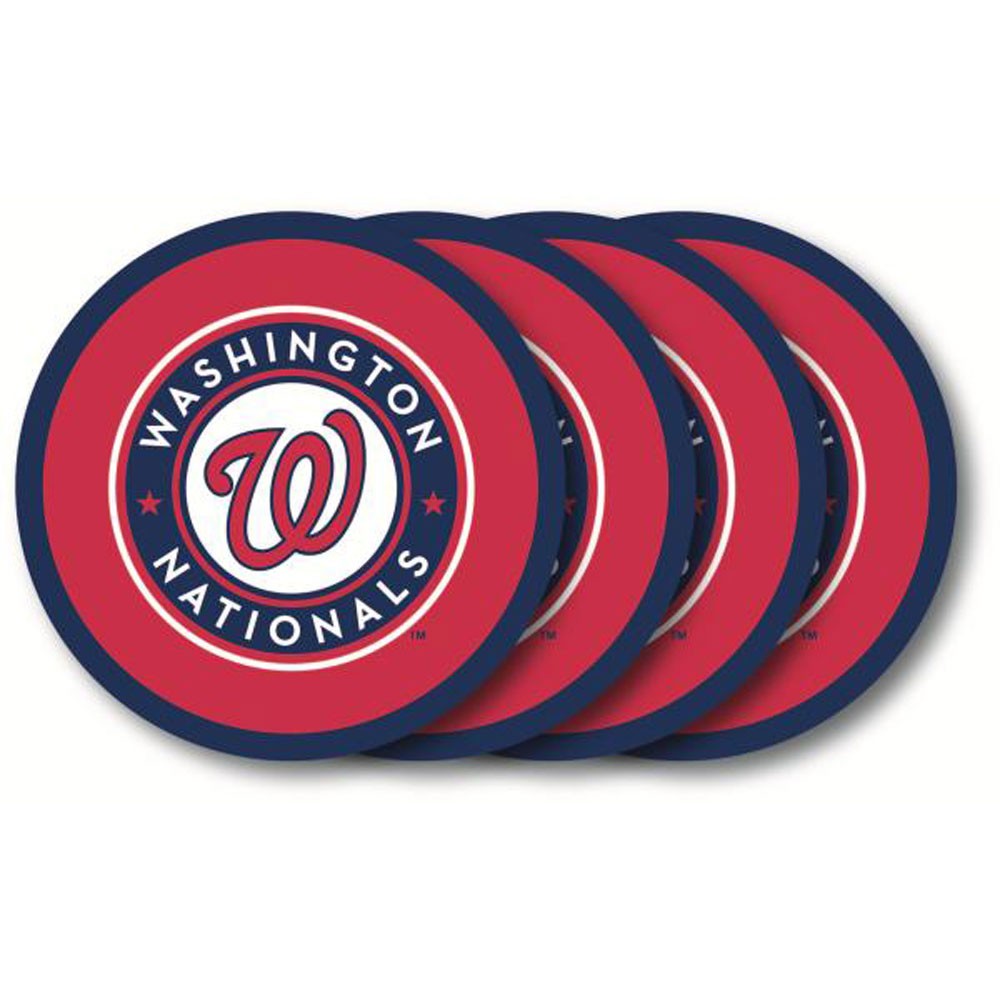 Washington Nationals 4 Pack Vinyl Coasters