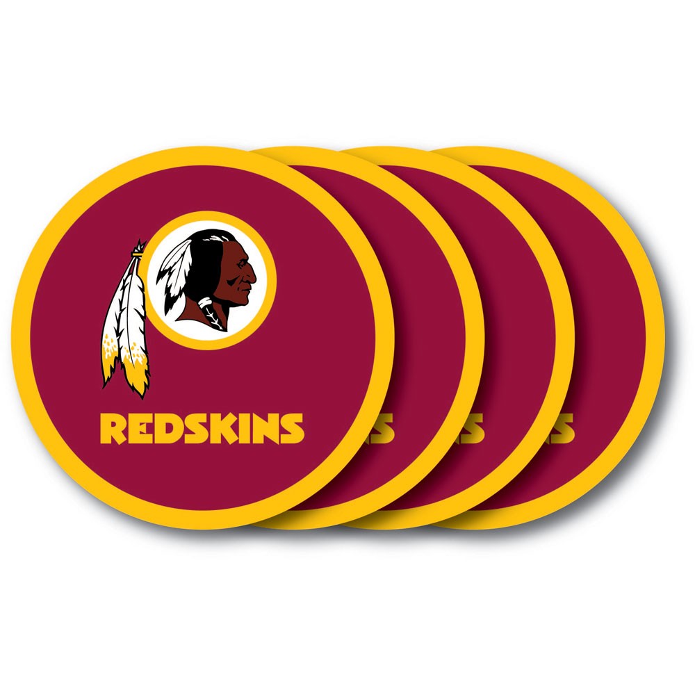 Washington Redskins 4 Pack Vinyl Coasters