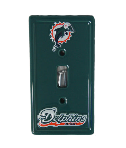 Miami Dolphins Ceramic Switch Plate Cover