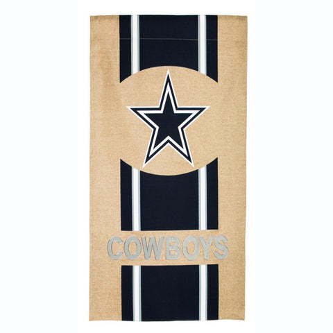 Dallas Cowboys Burlap House Flag