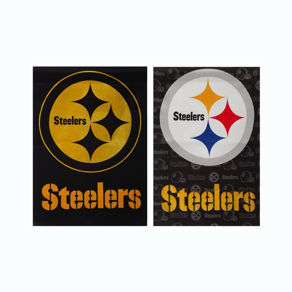 Pittsburgh Steelers Double Sided Glitter Garden Flag
