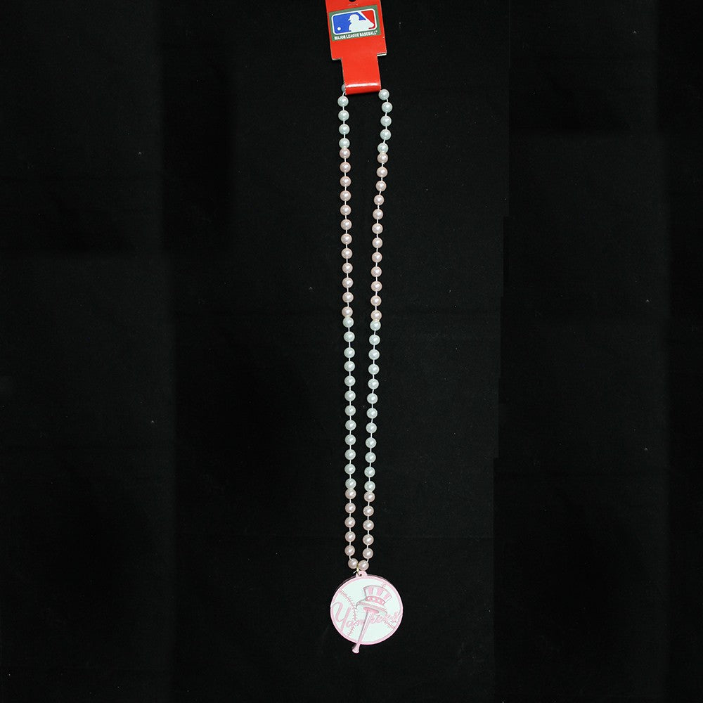 New York Yankees Pink Logo Beads