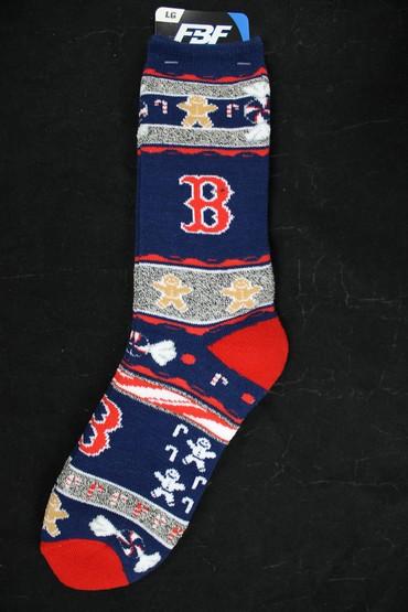 Boston Red Sox Ugly Xmas Socks