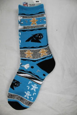 Carolina Panthers Ugly Xmas Socks