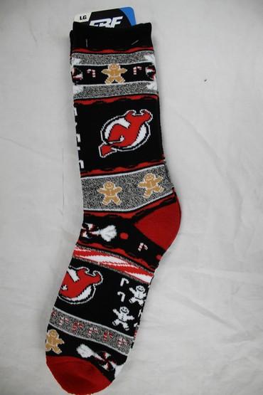 New Jersey Devils Ugly Xmas Socks