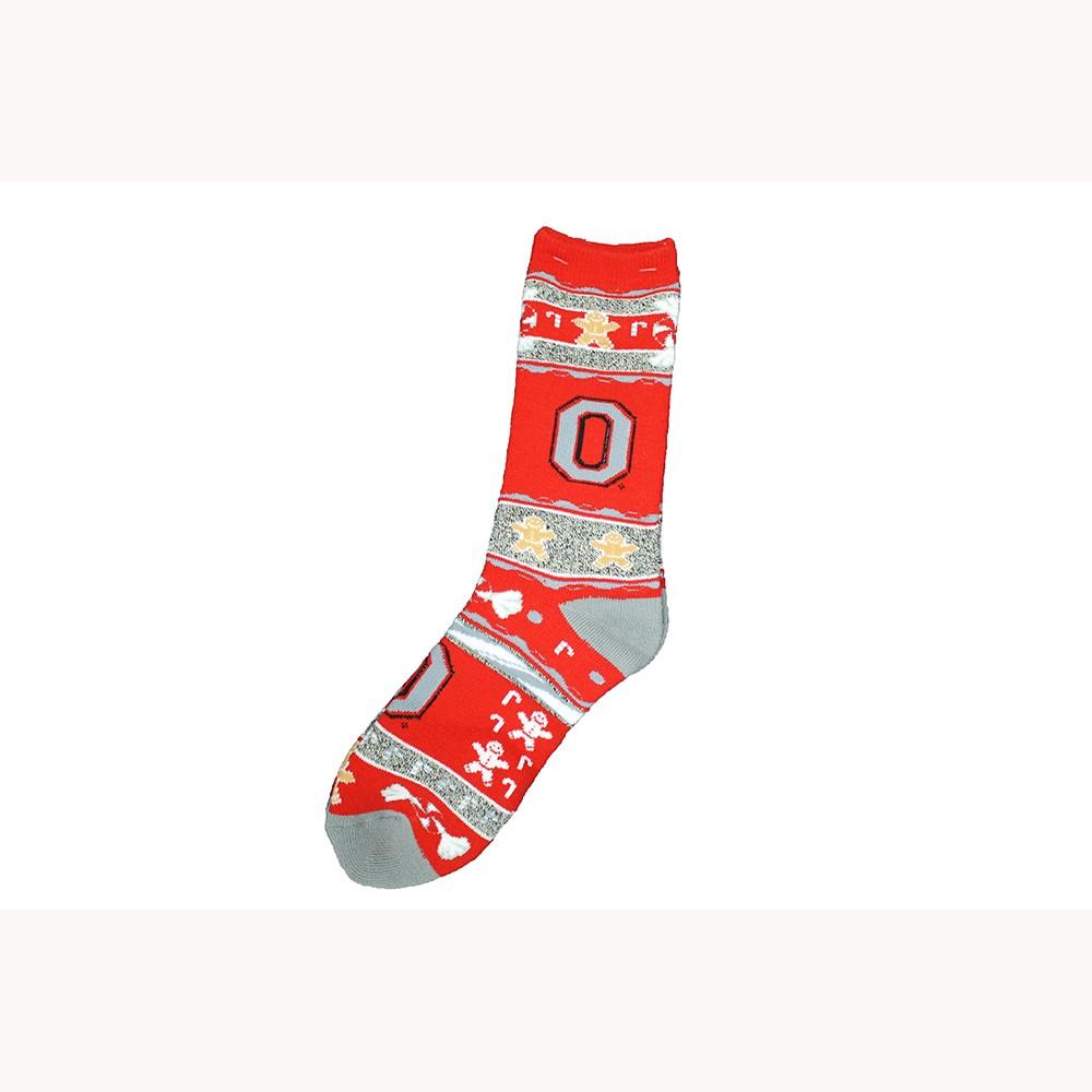 Ohio State Buckeyes Ugly Xmas Socks