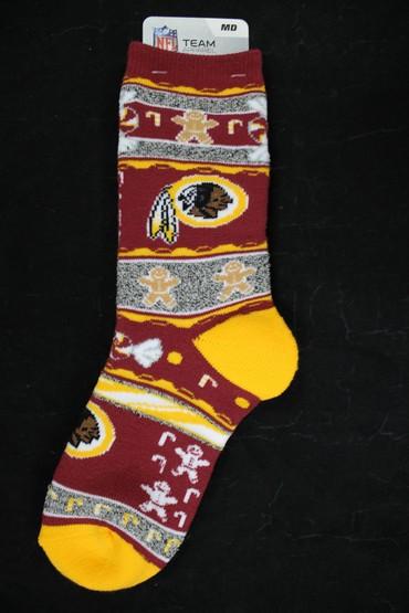 Washington Redskins Ugly Xmas Socks