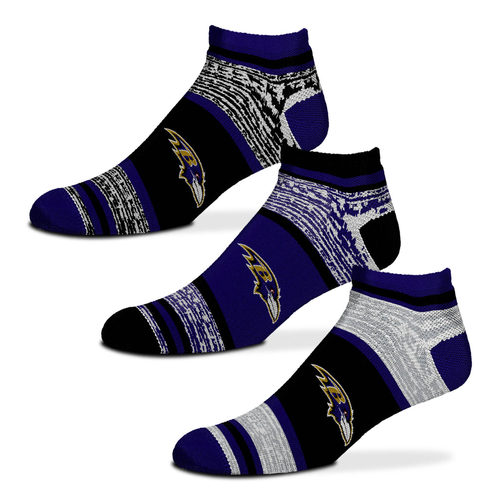 Baltimore Ravens Triplex Heathered Socks - 3 Pack