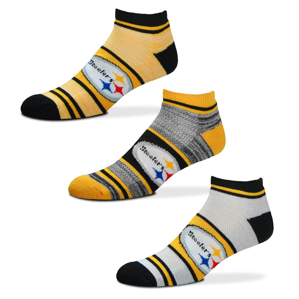 Pittsburgh Steelers Triplex Heathered Socks - 3 Pack