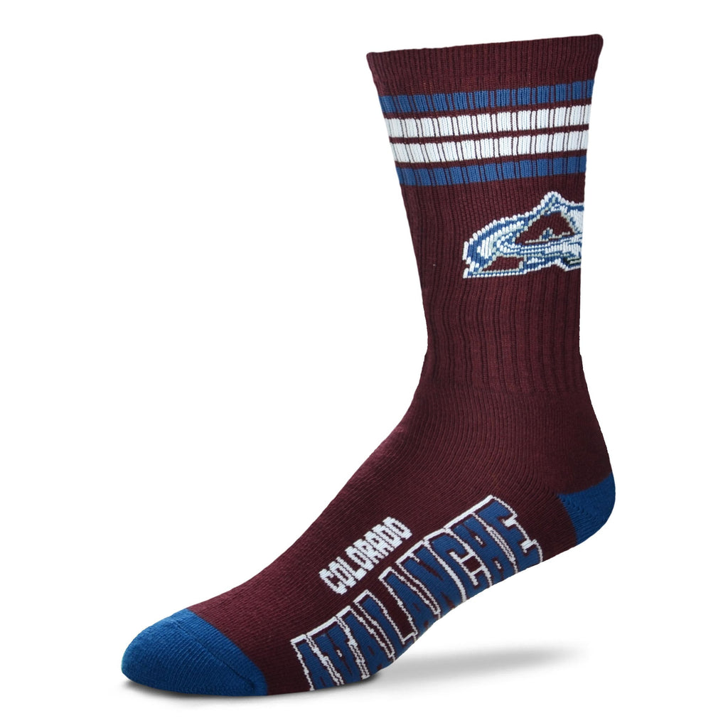 Colorado Avalanche 4 Stripe Deuce Socks - Large