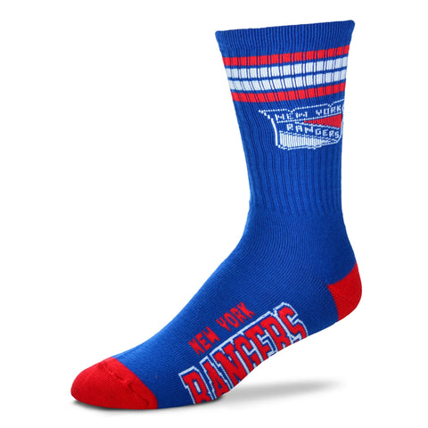 New York Rangers 4 Stripe Deuce Socks - Large