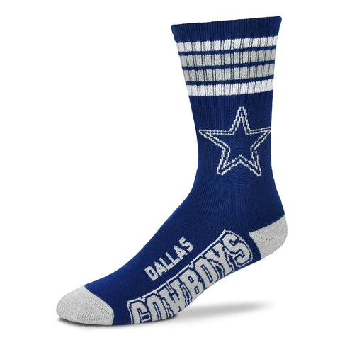 Dallas Cowboys 4 Stripe Deuce Socks - Medium