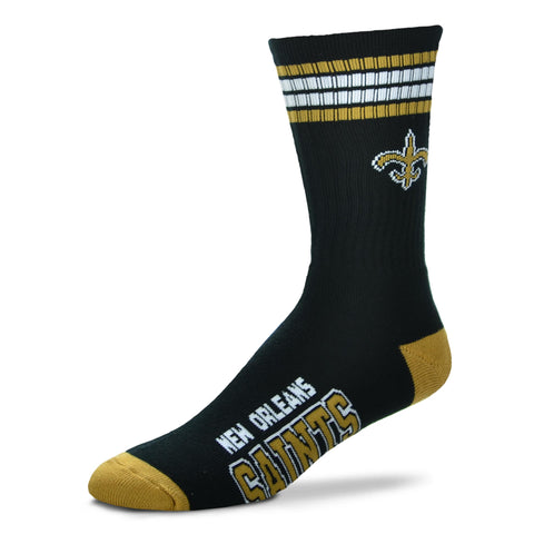 New Orleans Saints 4 Stripe Deuce Socks - Medium