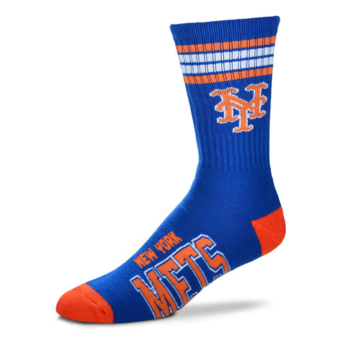 New York Mets 4 Stripe Deuce Socks - Medium