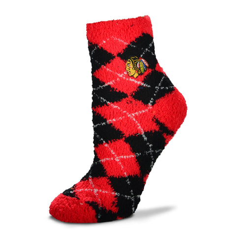 Chicago Blackhawks Argyle Soft Sleeper Sock - Medium