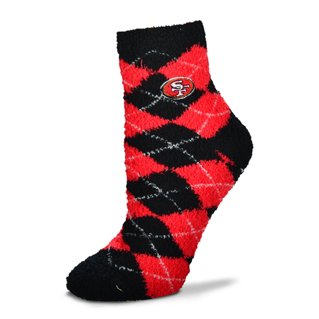 San Francisco 49ers Argyle Soft Sleeper Sock - Medium