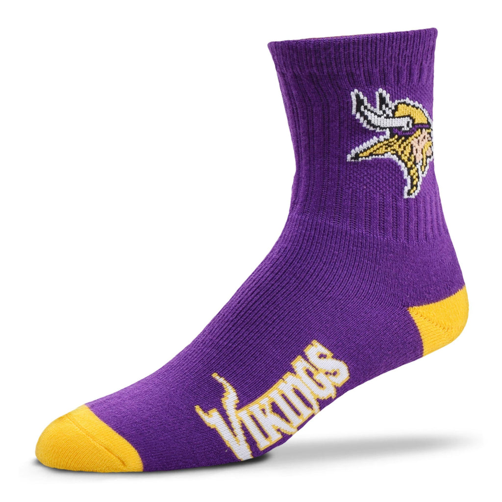 Minnesota Vikings Team Color Crew Socks - Medium
