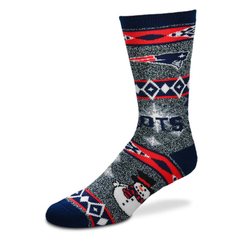 New England Patriots Holiday Blanket Motif Socks