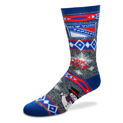 New York Rangers Holiday Blanket Motif Socks
