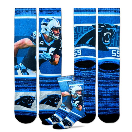 Carolina Panthers Rush Player Sock - Large