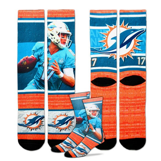 Miami Dolphins Rush Player Sock - Large