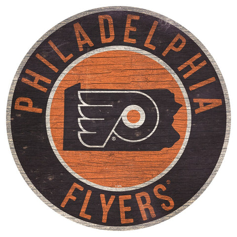 Philadelphia Flyers 12" Circle with State Sign