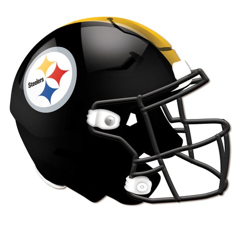 Pittsburgh Steelers 24" Wooden Cut-Out Authentic Helmet