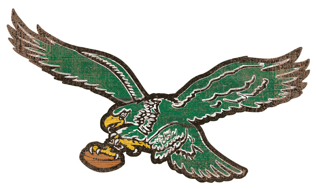 Nfl Philadelphia Eagles Distressed Logo Cutout Sign : Target