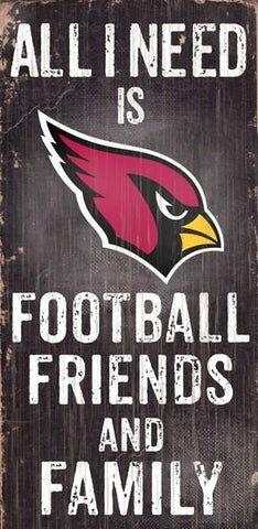 Arizona Cardinals Football, Friends & Family Wooden Sign