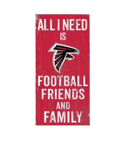 Atlanta Falcons Football, Friends & Family Wooden Sign