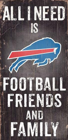 Buffalo Bills Football, Friends & Family Wooden Sign
