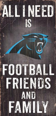 Carolina Panthers Football, Friends & Family Wooden Sign