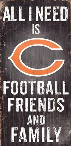 Chicago Bears Football, Friends & Family Wooden Sign