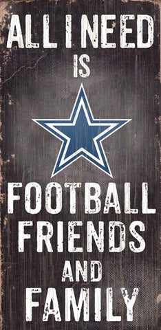 Dallas Cowboys Football, Friends & Family Wooden Sign