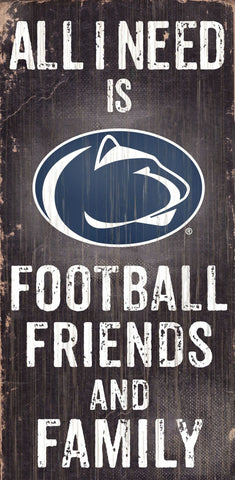 Penn State Nittany Lions Football, Friends & Family Wooden Sign