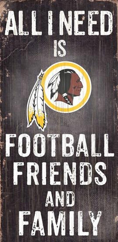 Washington Commanders Football, Friends & Family Wooden Sign