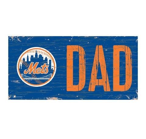 New York Mets Dad Wooden Sign