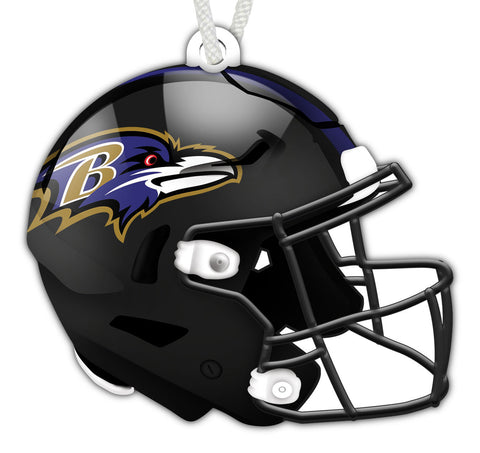 Baltimore Ravens Authentic Wooden Helmet Ornament