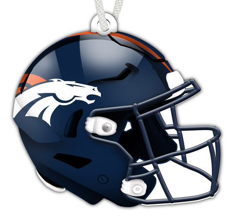 Denver Broncos Authentic Wooden Helmet Ornament