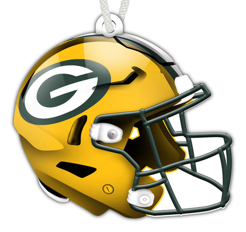 Green Bay Packers Authentic Wooden Helmet Ornament
