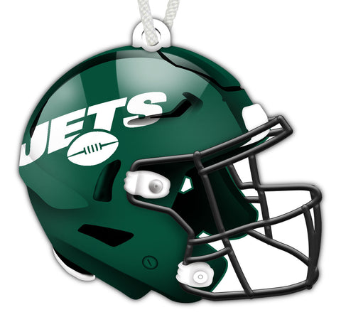 New York Jets Authentic Wooden Helmet Ornament