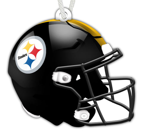 Pittsburgh Steelers Authentic Wooden Helmet Ornament