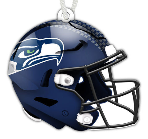 Seattle Seahawks Authentic Wooden Helmet Ornament