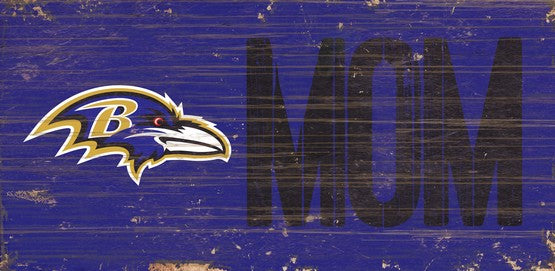 Baltimore Ravens Mom Wooden Sign