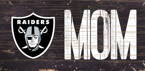 Las Vegas Raiders Mom Wooden Sign
