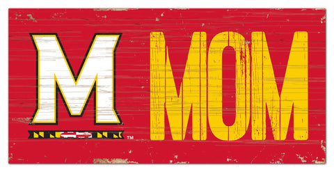 Maryland Terrapins Mom Wooden Sign