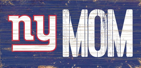 New York Giants Mom Wooden Sign